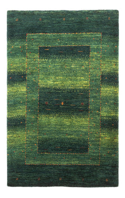 Gabbeh Teppich - Loribaft Perser - 134 x 85 cm - grün