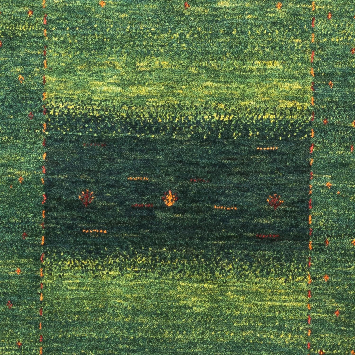 Gabbeh Teppich - Loribaft Perser - 134 x 85 cm - grün