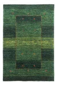Gabbeh Teppich - Loribaft Perser - 120 x 79 cm - grün