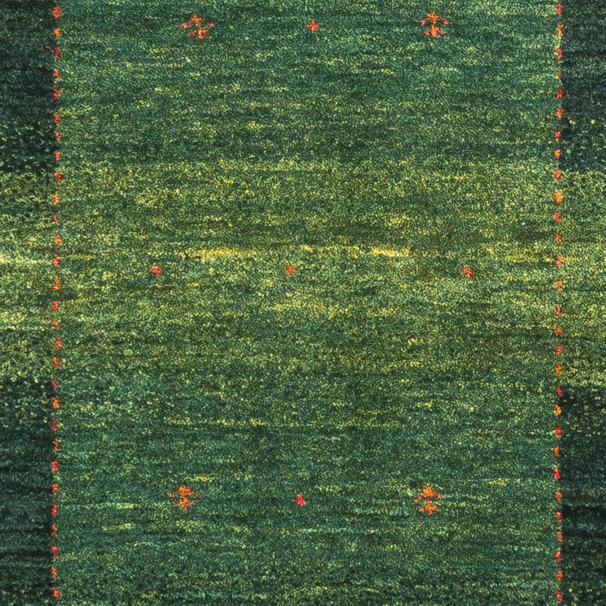 Gabbeh Teppich - Loribaft Perser - 120 x 79 cm - grün