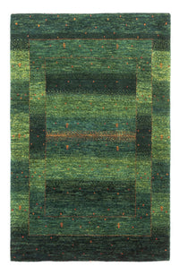 Gabbeh Teppich - Loribaft Perser - 129 x 82 cm - grün