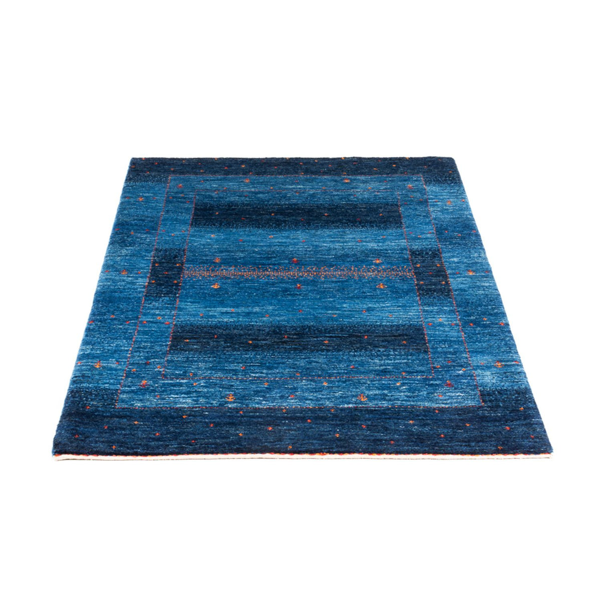 Gabbeh Teppich - Loribaft Perser - 129 x 85 cm - blau
