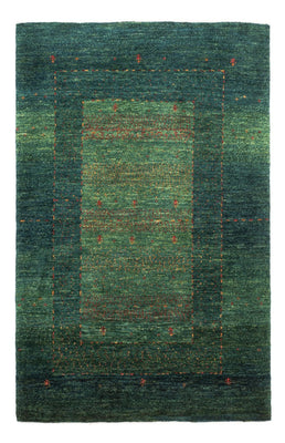 Gabbeh Teppich - Loribaft Perser - 132 x 85 cm - grün