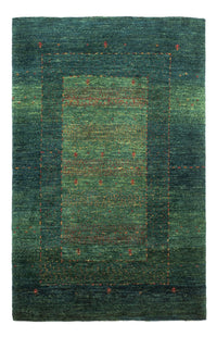 Gabbeh Teppich - Loribaft Perser - 132 x 85 cm - grün