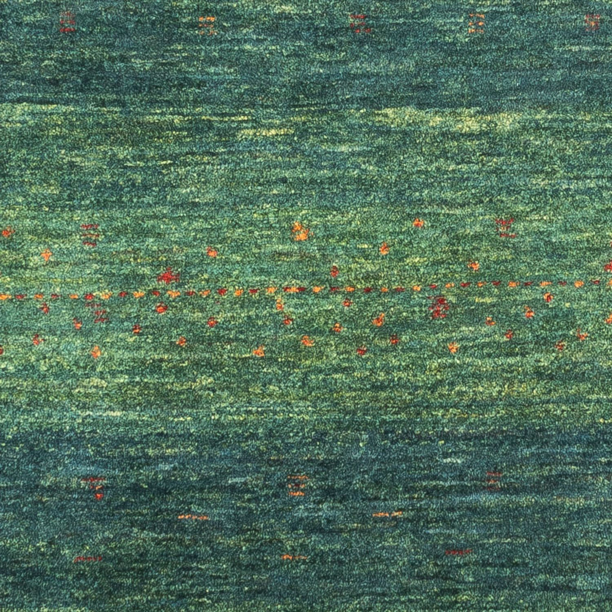 Gabbeh Teppich - Loribaft Perser - 126 x 84 cm - grün