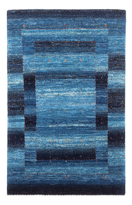 Gabbeh Teppich - Loribaft Perser - 129 x 84 cm - blau