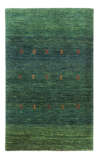 Gabbeh Teppich - Loribaft Perser - 136 x 87 cm - grün