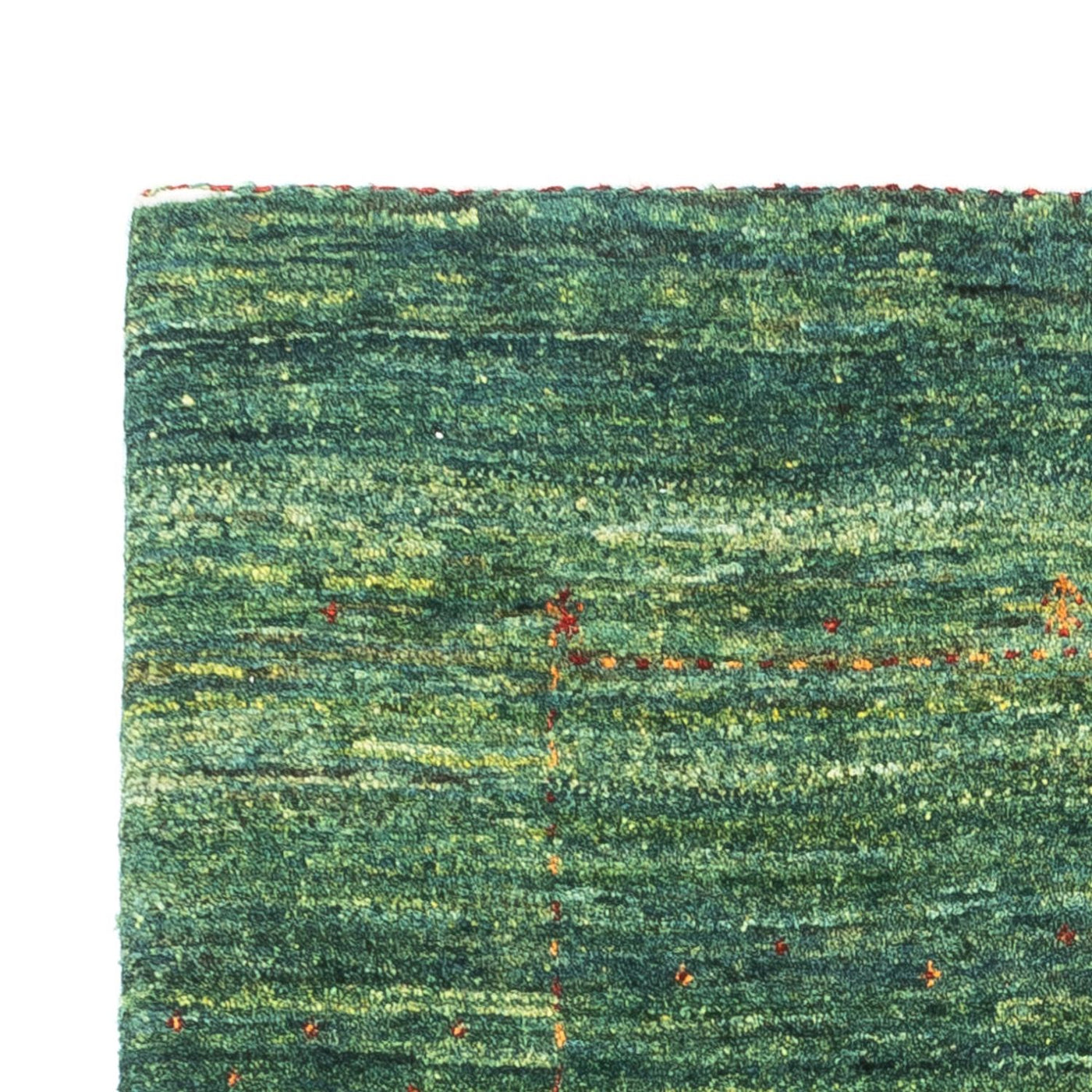 Gabbeh Teppich - Loribaft Perser - 133 x 83 cm - grün