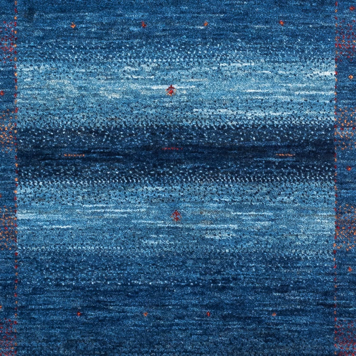 Gabbeh Teppich - Loribaft Perser - 122 x 91 cm - blau