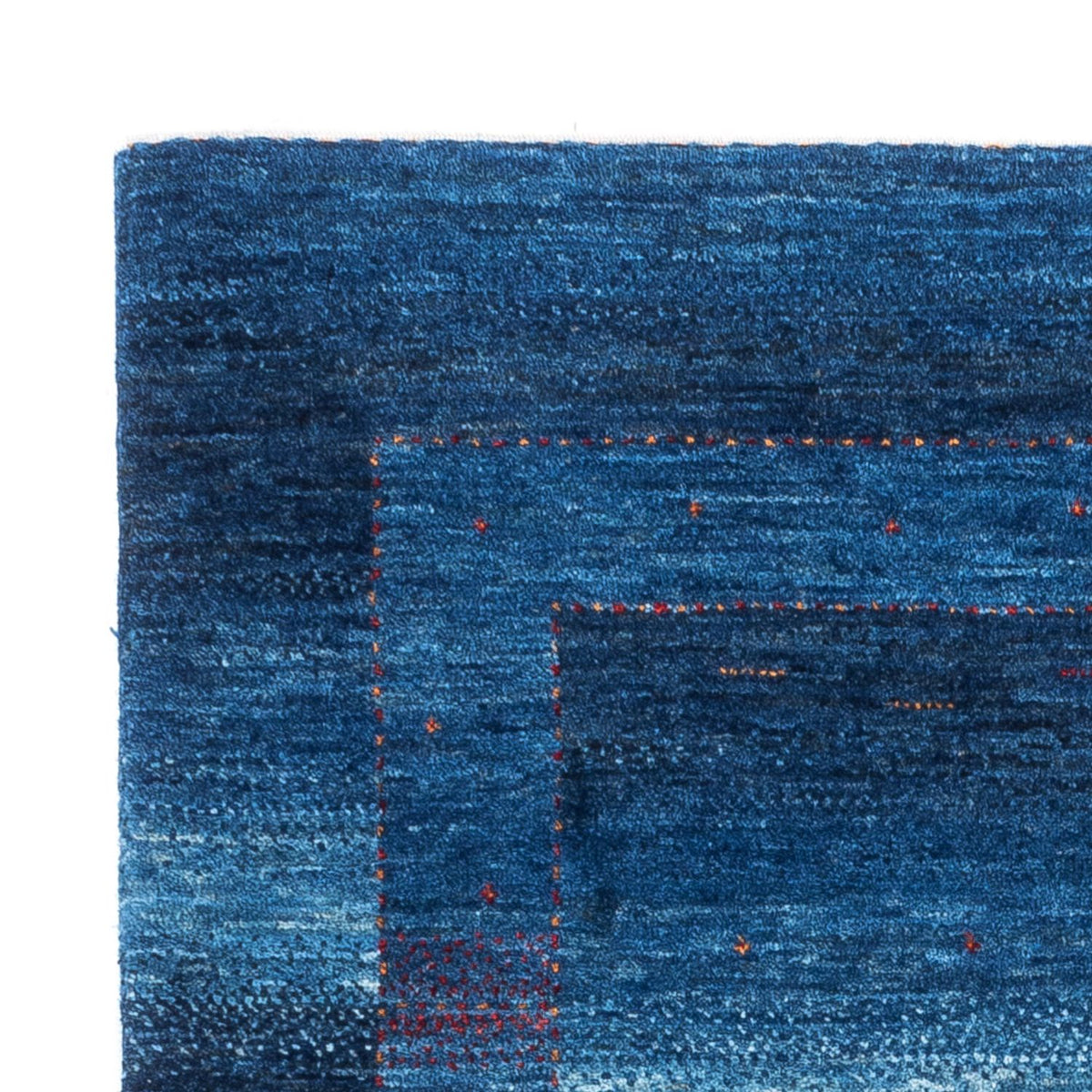 Gabbeh Teppich - Loribaft Perser - 122 x 91 cm - blau