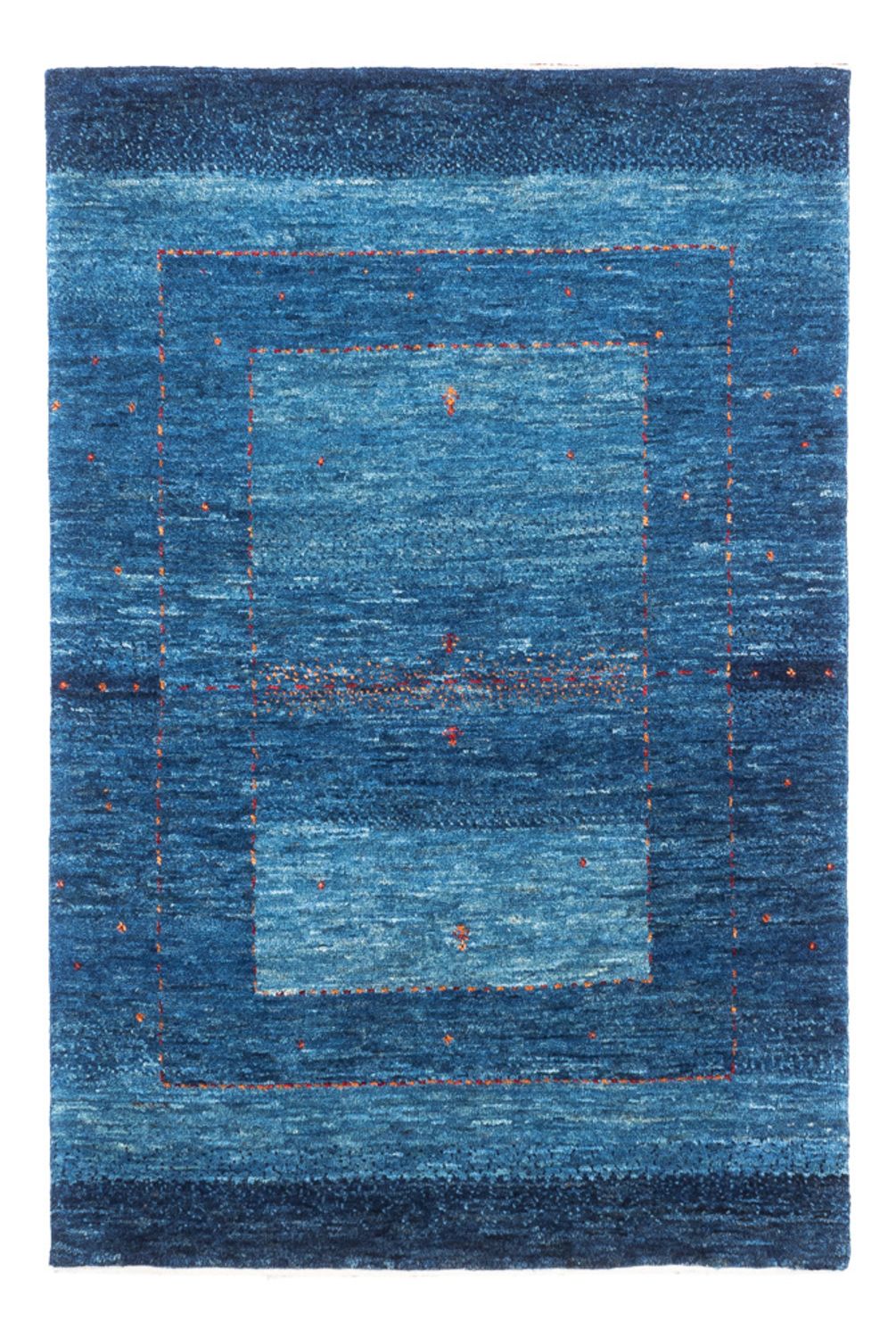 Gabbeh Teppich - Loribaft Perser - 122 x 83 cm - blau