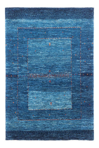 Gabbeh Teppich - Loribaft Perser - 122 x 83 cm - blau