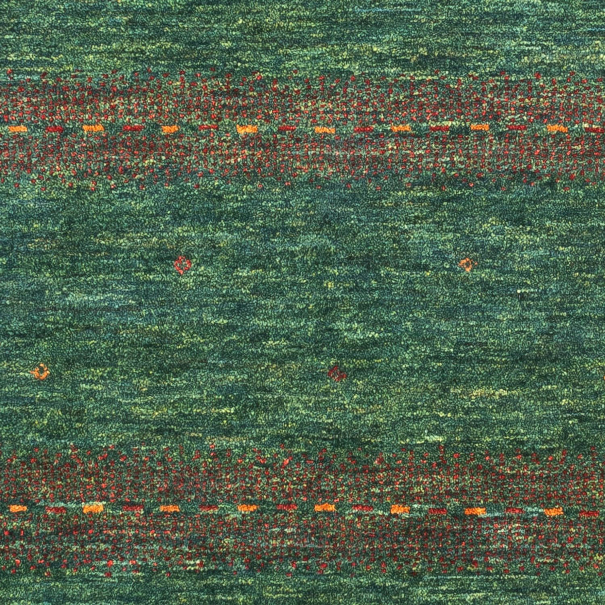 Gabbeh Teppich - Loribaft Perser - 128 x 82 cm - grün