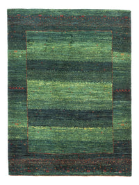 Gabbeh Teppich - Loribaft Perser - 110 x 86 cm - grün