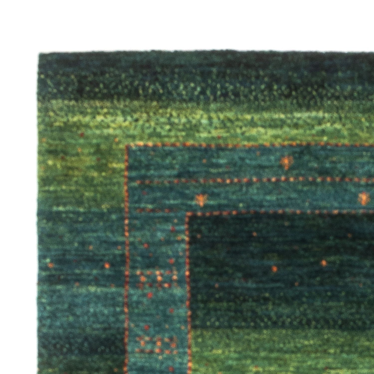 Gabbeh Teppich - Loribaft Perser - 100 x 147 cm - grün