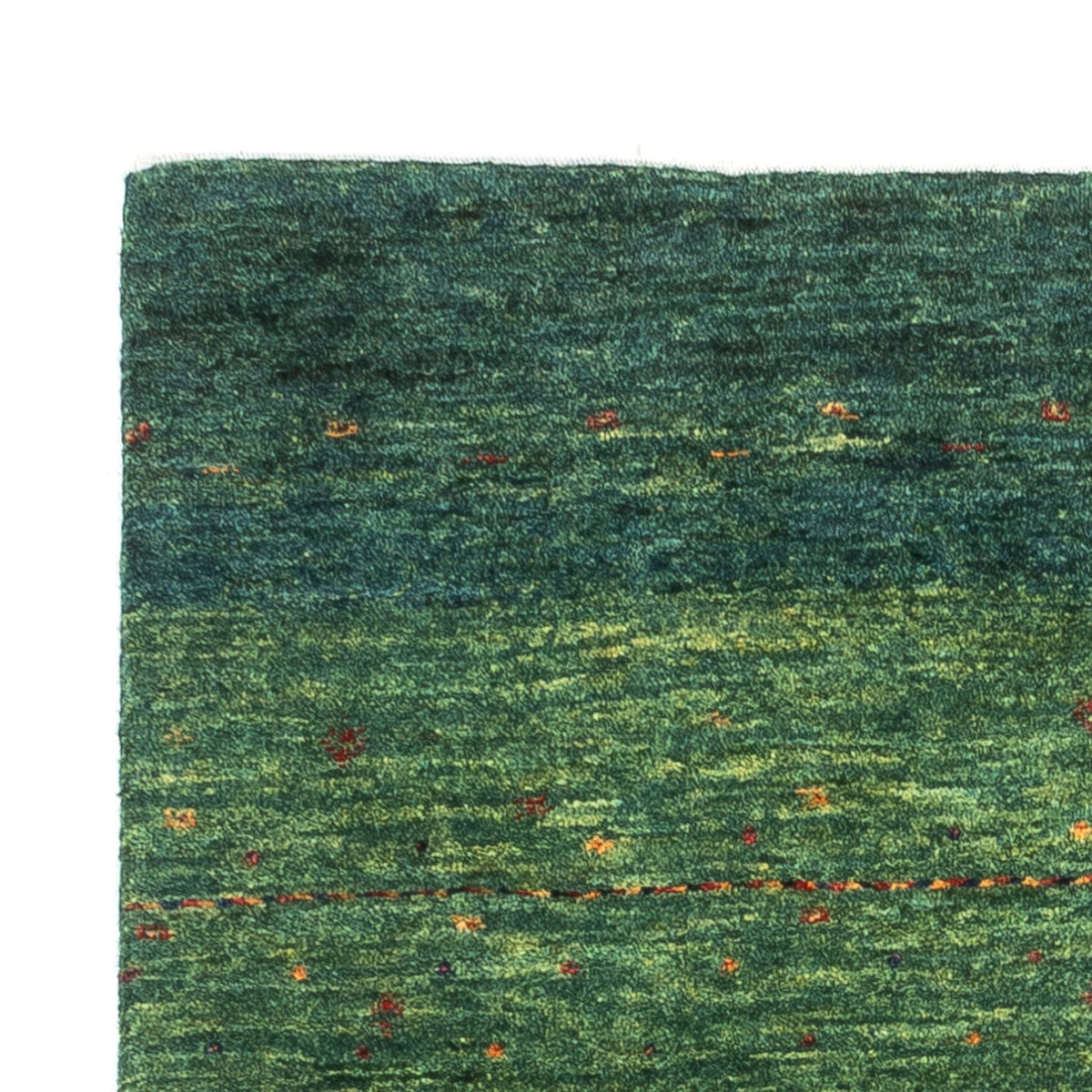 Gabbeh Teppich - Loribaft Perser - 125 x 81 cm - grün