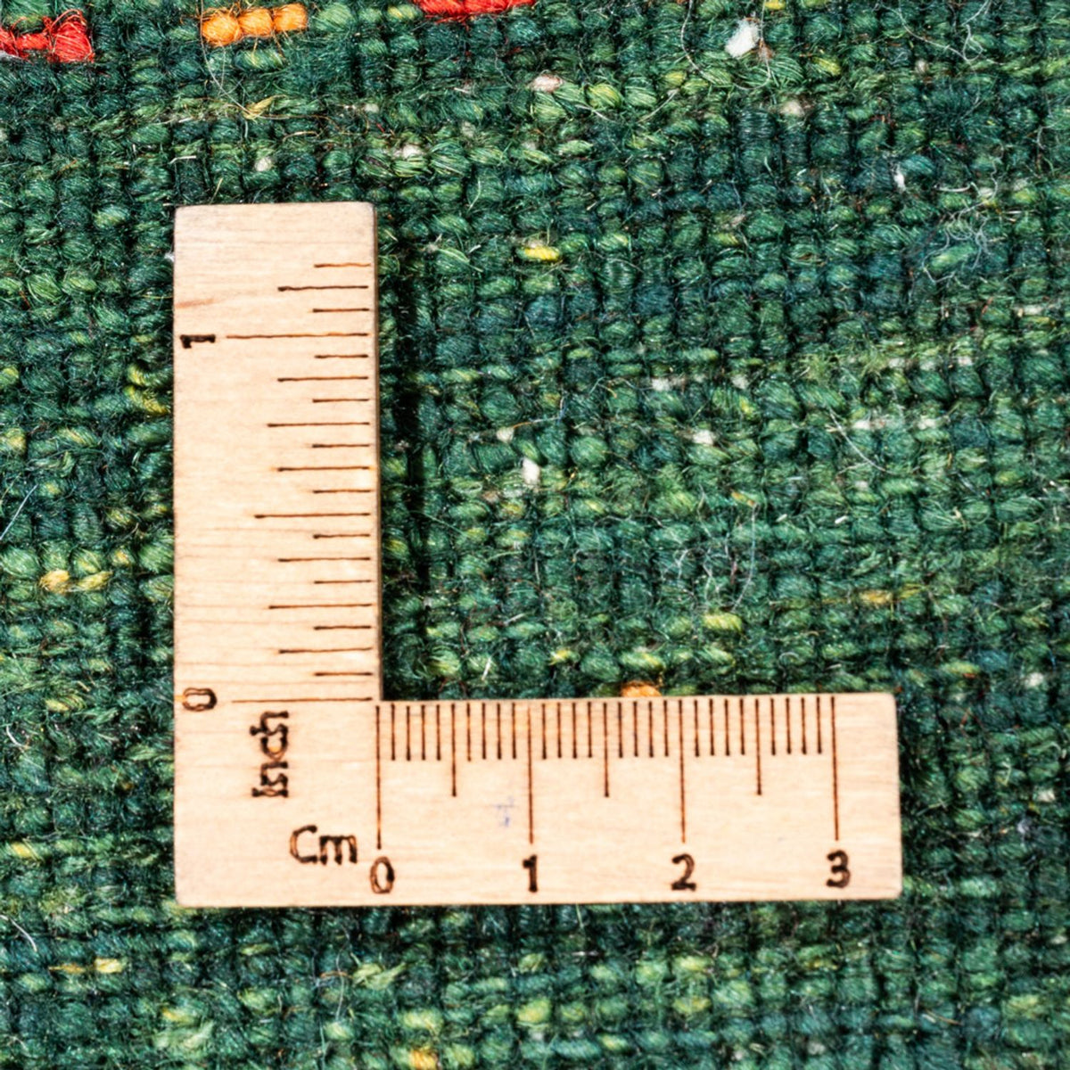 Gabbeh Teppich - Loribaft Perser - 118 x 82 cm - grün