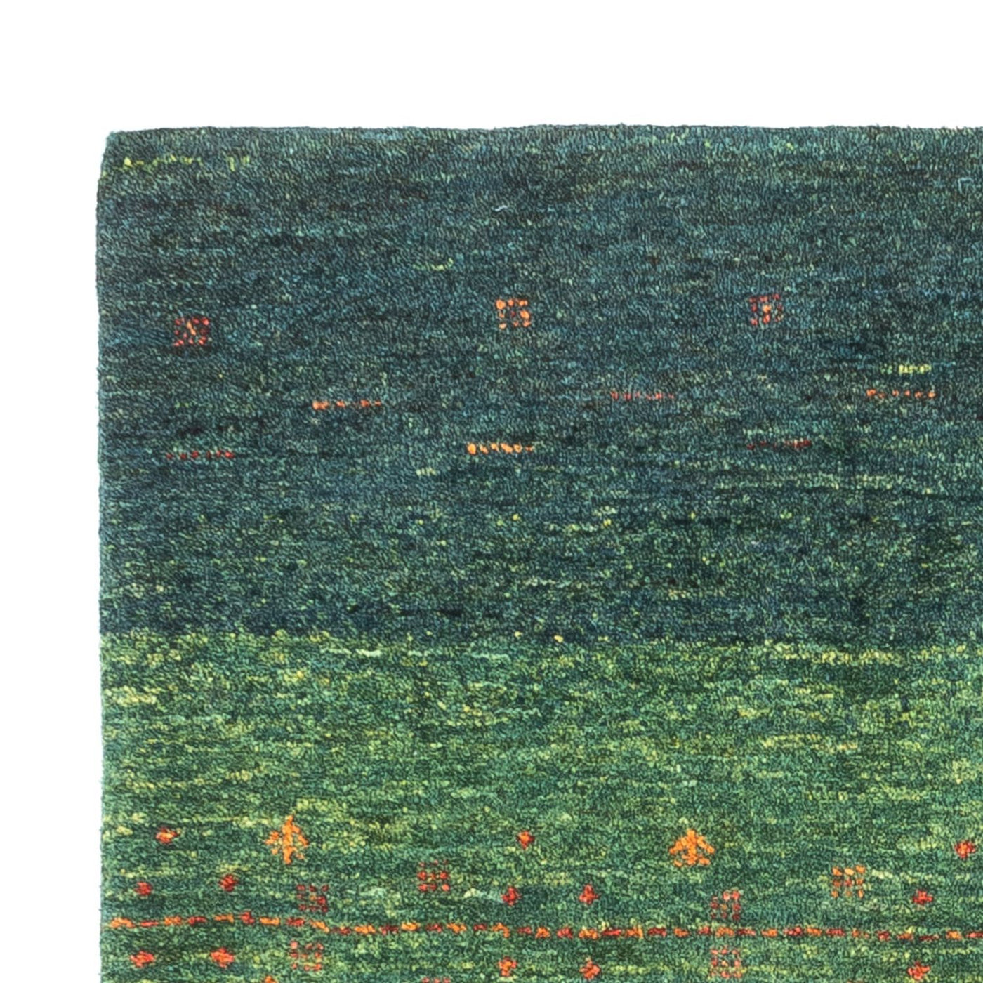 Gabbeh Teppich - Loribaft Perser - 130 x 85 cm - grün