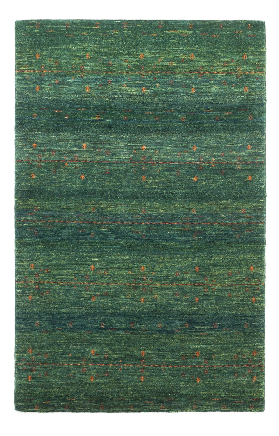 Gabbeh Teppich - Loribaft Perser - 127 x 82 cm - grün