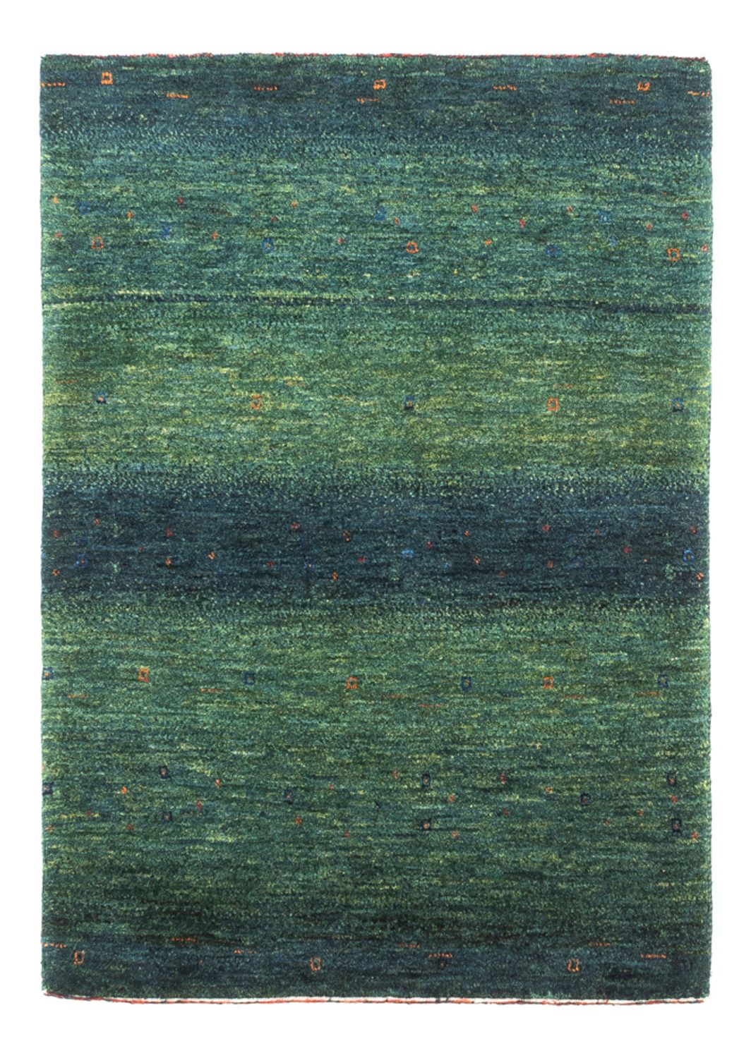 Gabbeh Teppich - Loribaft Perser - 107 x 78 cm - grün