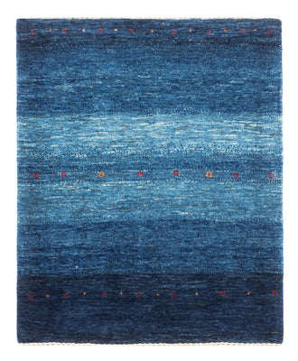 Gabbeh Teppich - Loribaft Perser - 108 x 88 cm - blau