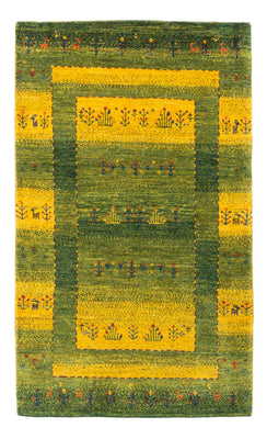 Gabbeh Teppich - Loribaft Perser - 128 x 76 cm - grün