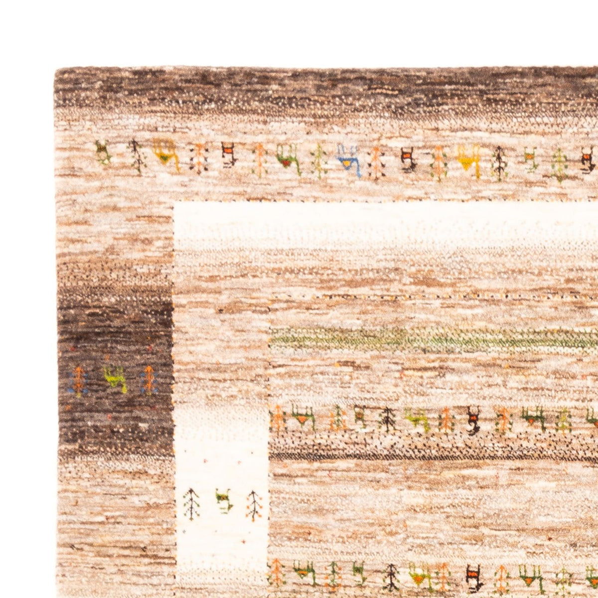 Gabbeh Teppich - Loribaft Perser - 231 x 175 cm - grau