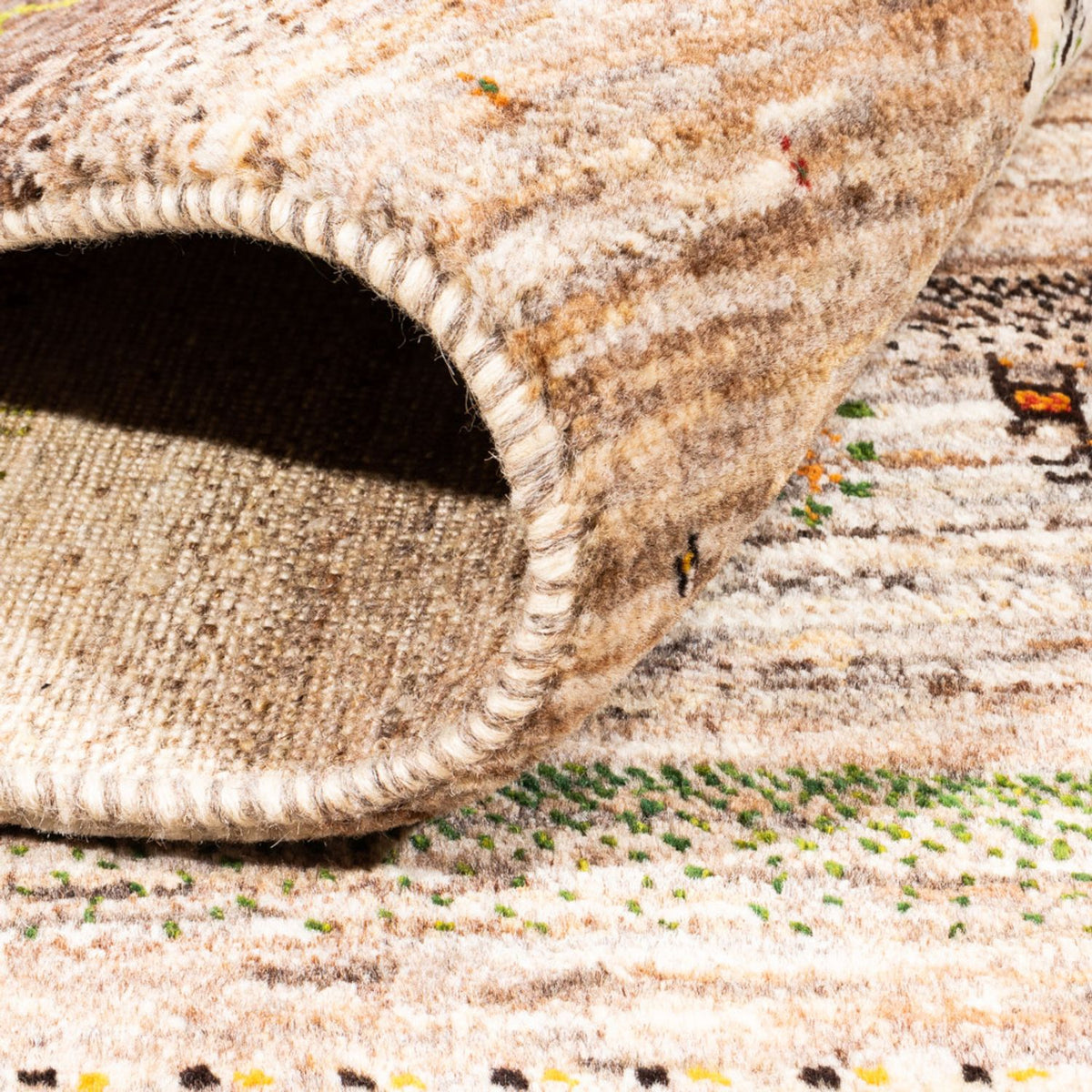 Gabbeh Teppich - Loribaft Perser - 231 x 175 cm - grau