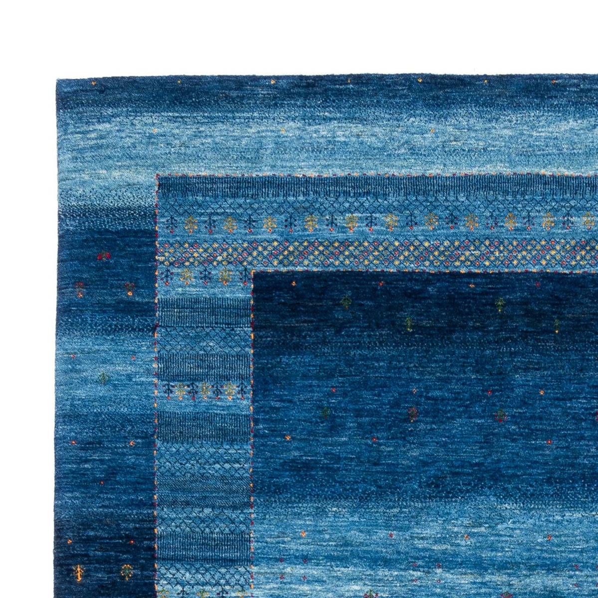 Gabbeh Teppich - Loribaft Perser - 331 x 228 cm - blau