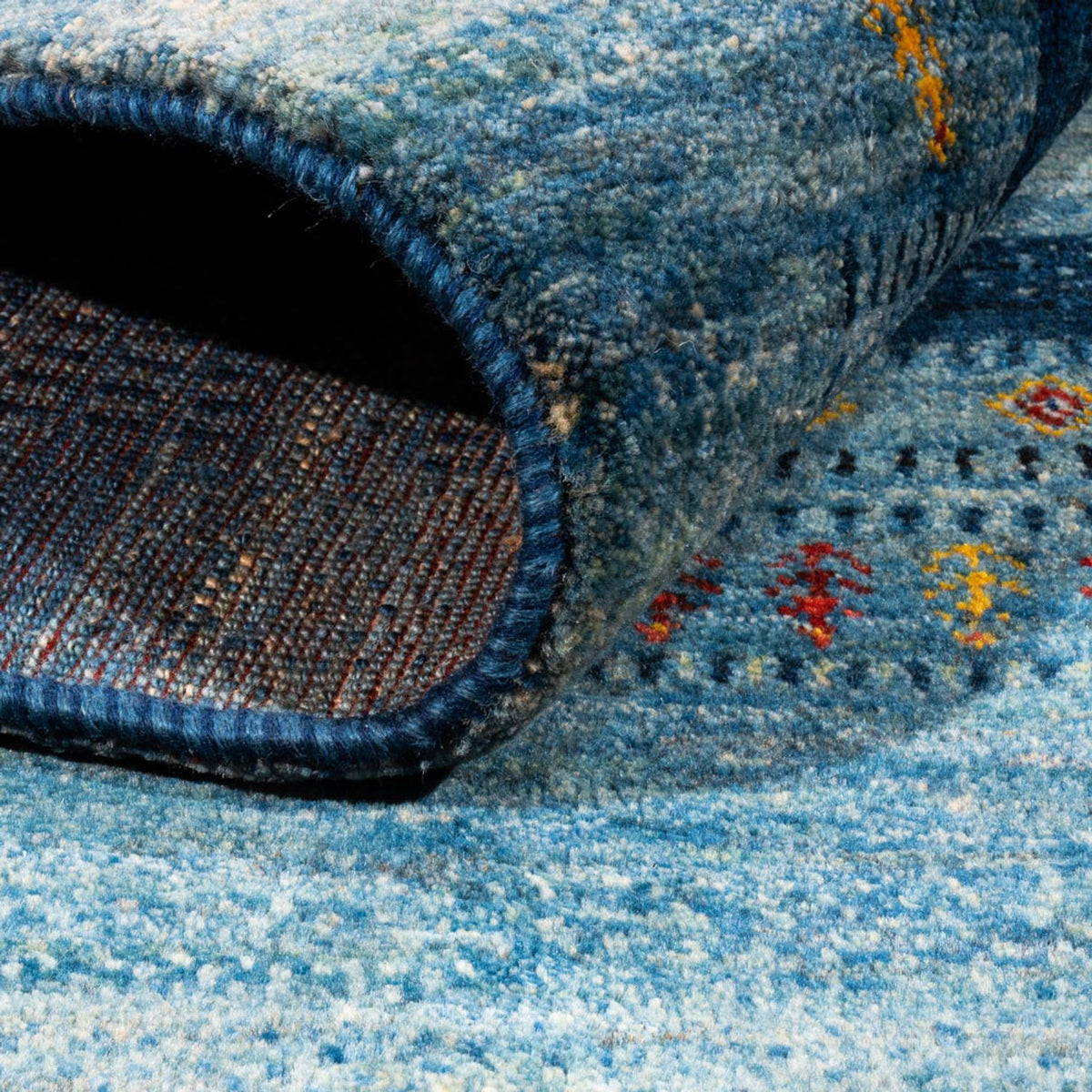 Gabbeh Teppich - Loribaft Perser - Royal - 180 x 123 cm - blau