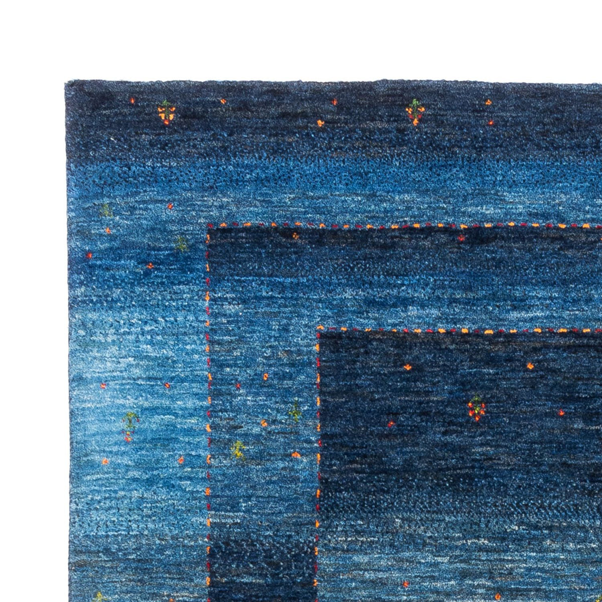 Gabbeh Teppich - Loribaft Perser - 210 x 146 cm - blau