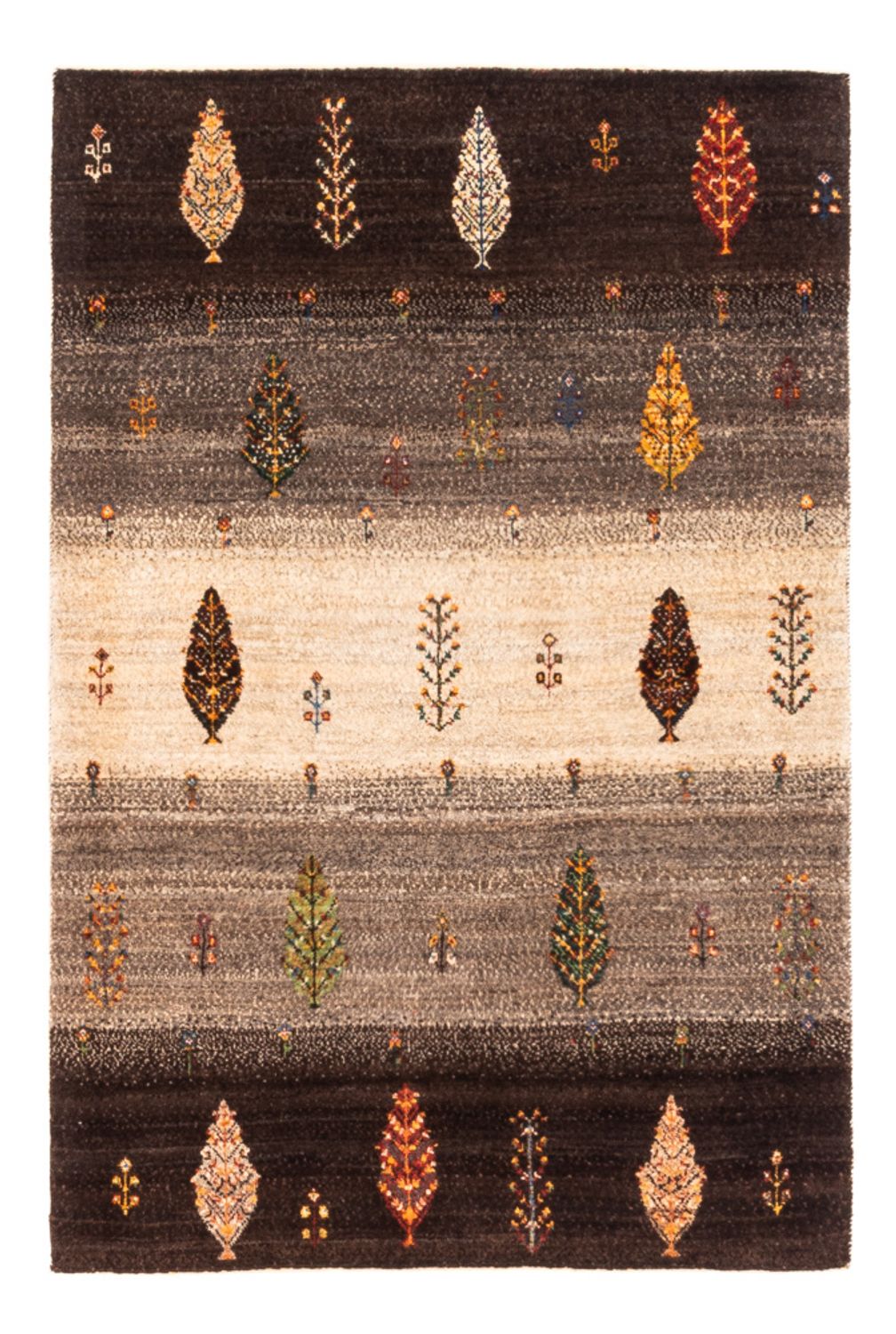 Gabbeh Teppich - Loribaft Perser - Royal - 125 x 88 cm - grau