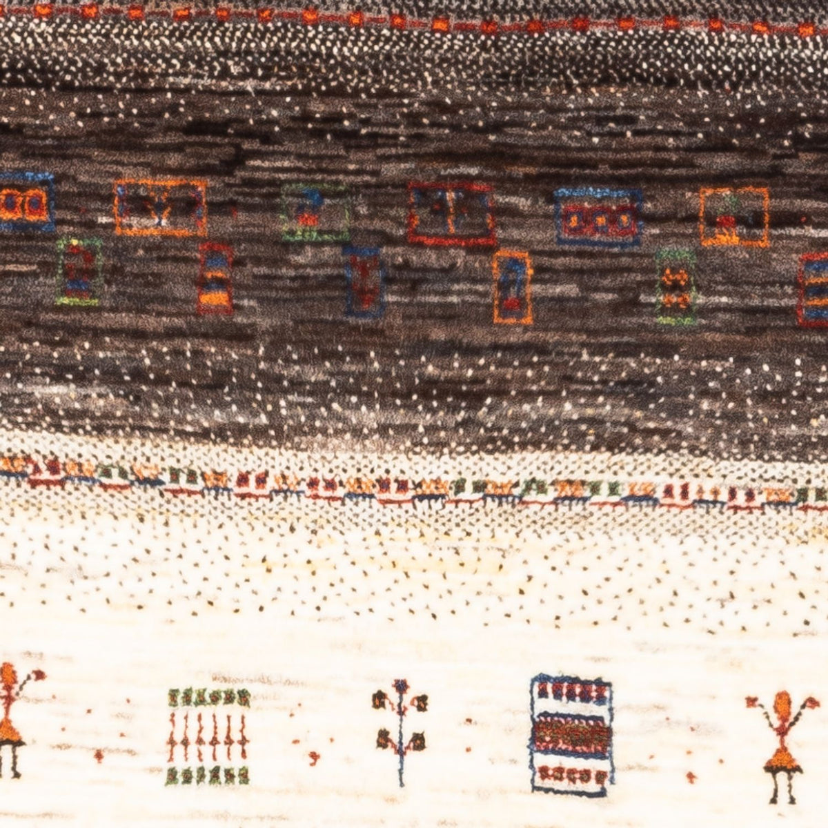 Gabbeh Teppich - Loribaft Perser - Royal - 137 x 85 cm - braun