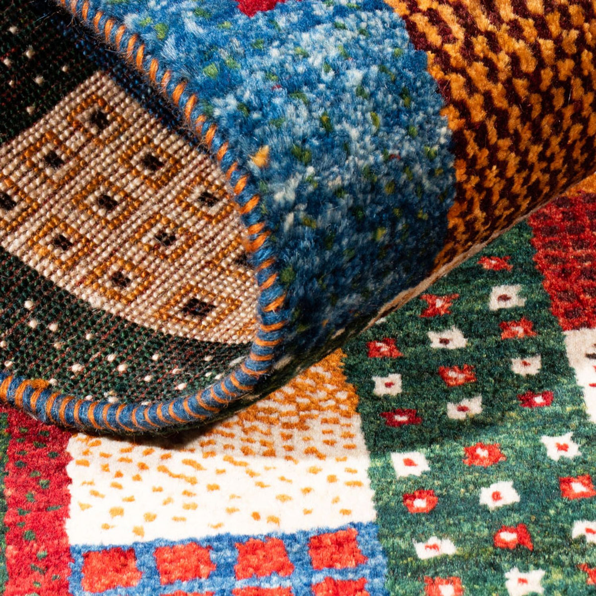 Gabbeh Teppich - Loribaft Perser - Royal - 132 x 80 cm - mehrfarbig