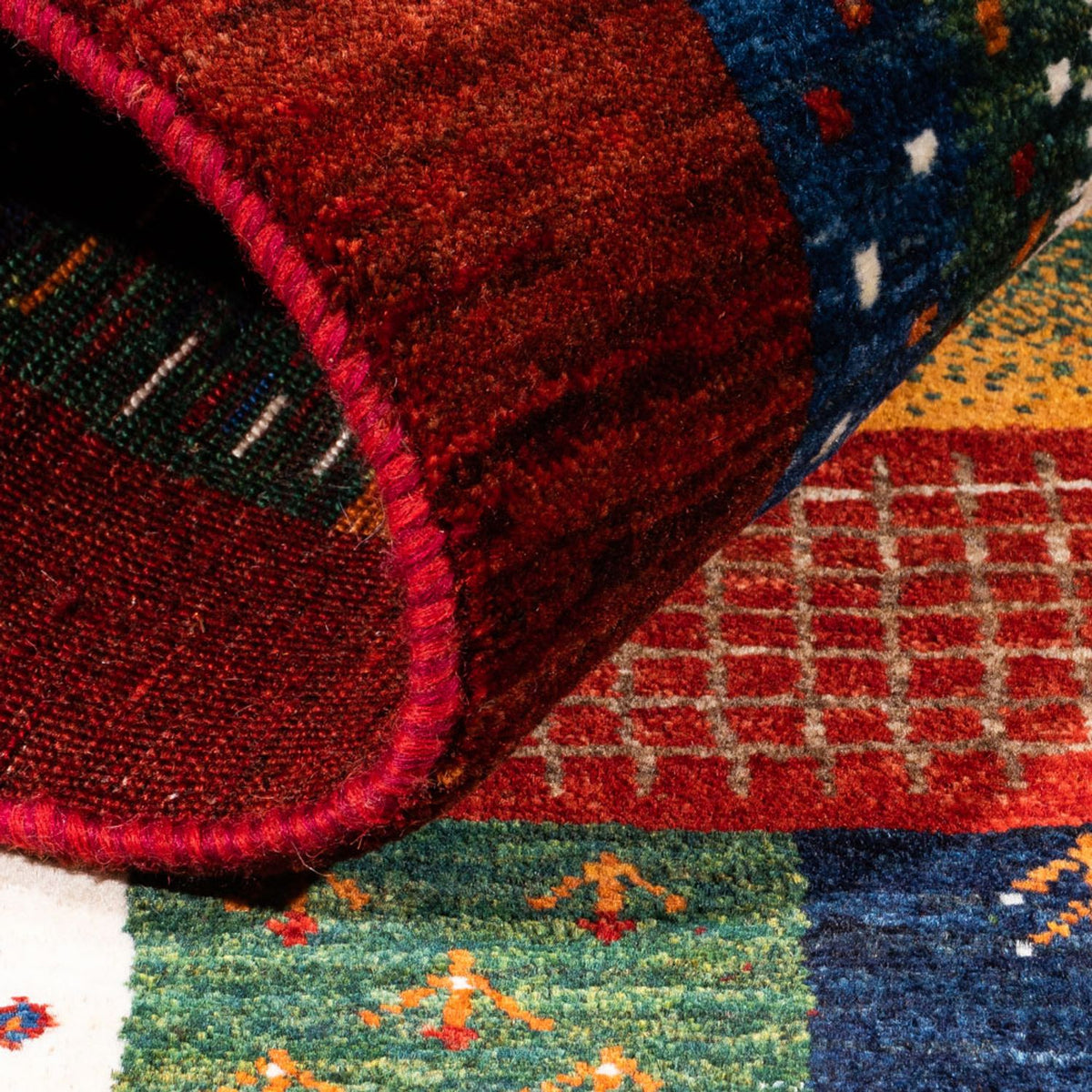 Gabbeh Teppich - Loribaft Perser - Royal - 130 x 92 cm - mehrfarbig