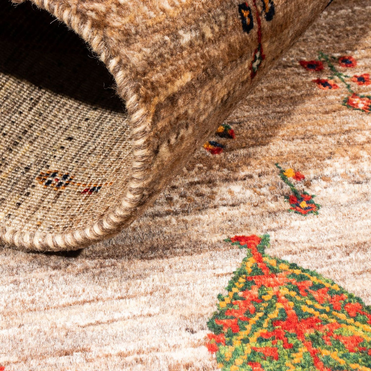 Gabbeh Teppich - Loribaft Perser - Royal - 133 x 83 cm - grau