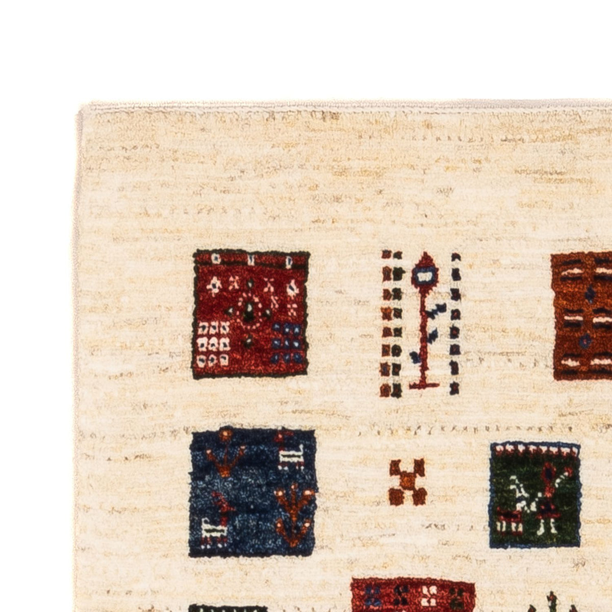 Gabbeh Teppich - Loribaft Perser - Royal - 130 x 82 cm - creme