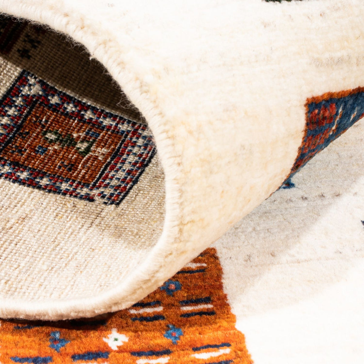 Gabbeh Teppich - Loribaft Perser - Royal - 130 x 82 cm - creme