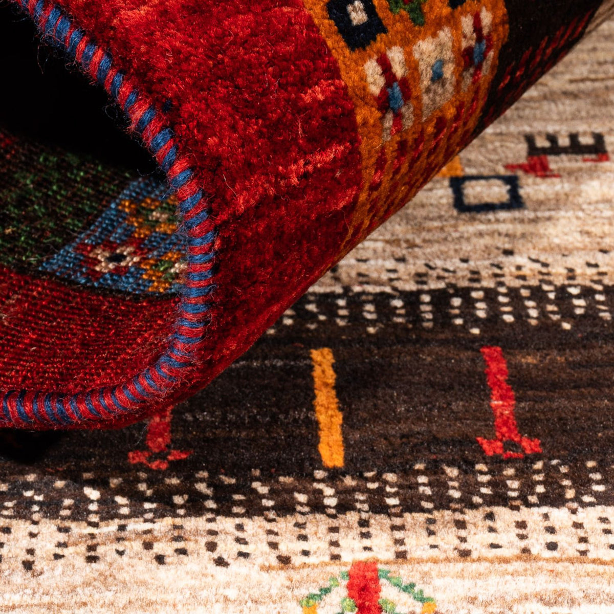 Gabbeh Teppich - Loribaft Perser - Royal - 125 x 87 cm - mehrfarbig