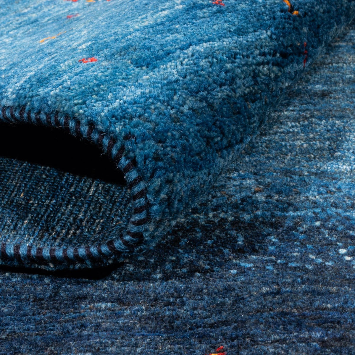 Gabbeh Teppich - Loribaft Perser - 202 x 154 cm - blau