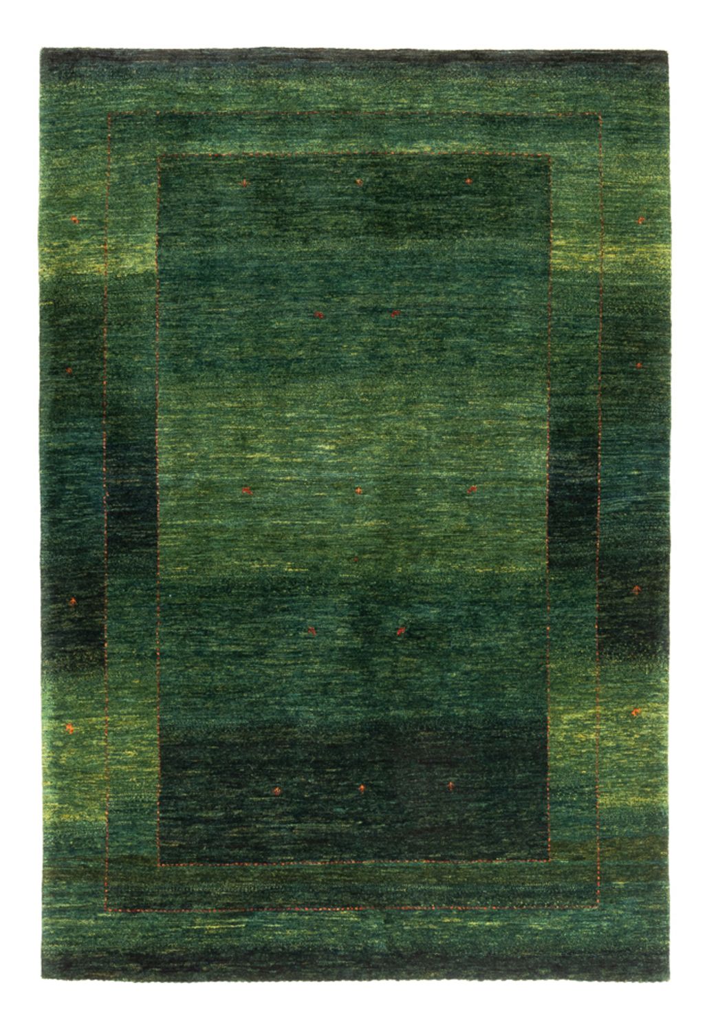 Gabbeh Teppich - Loribaft Perser - 197 x 135 cm - grün