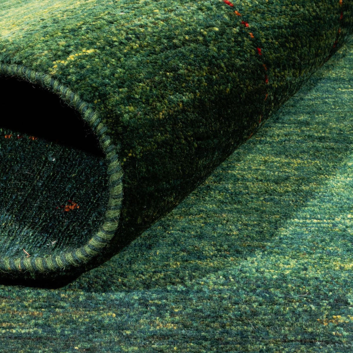 Gabbeh Teppich - Loribaft Perser - 197 x 135 cm - grün