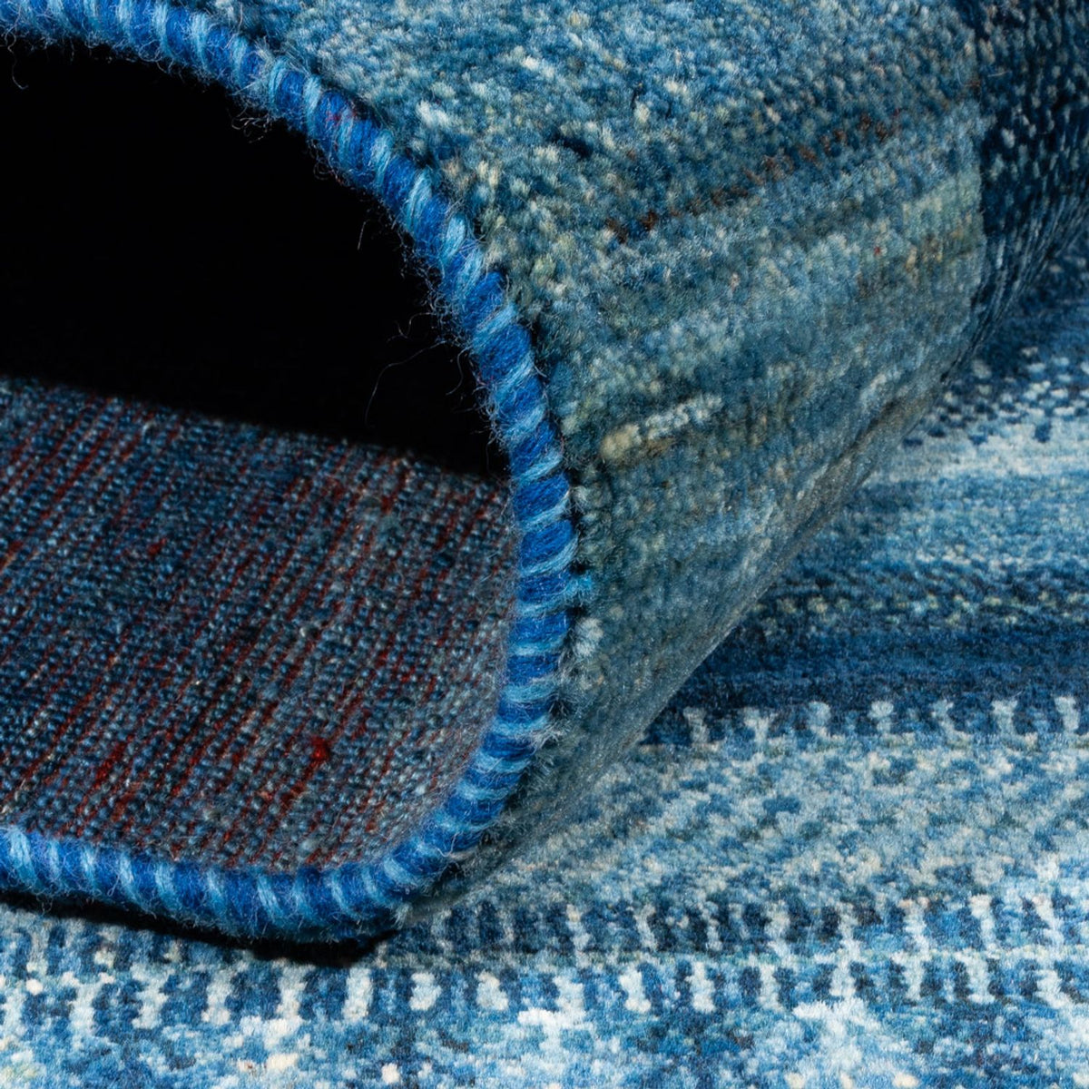 Gabbeh Teppich - Loribaft Perser - Royal - 198 x 158 cm - blau