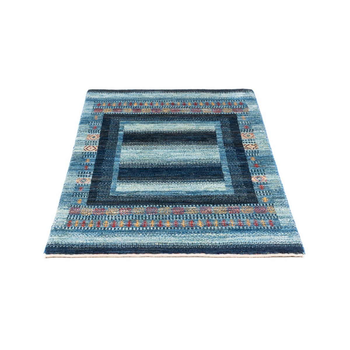 Gabbeh Teppich - Loribaft Perser - Royal - 128 x 78 cm - blau