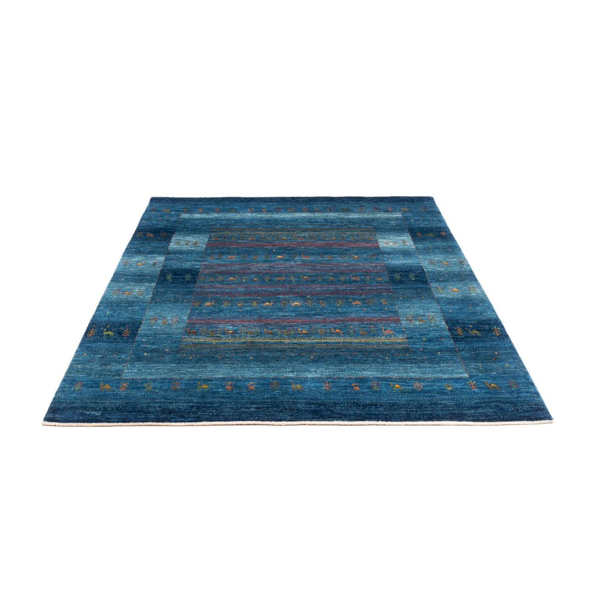 Gabbeh Teppich - Loribaft Perser - 200 x 147 cm - blau