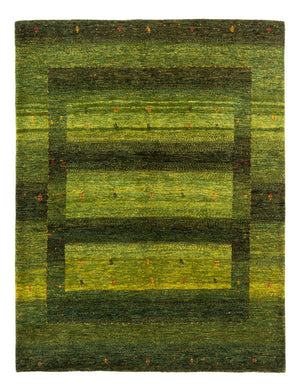 Gabbeh Teppich - Loribaft Perser - 200 x 159 cm - grün