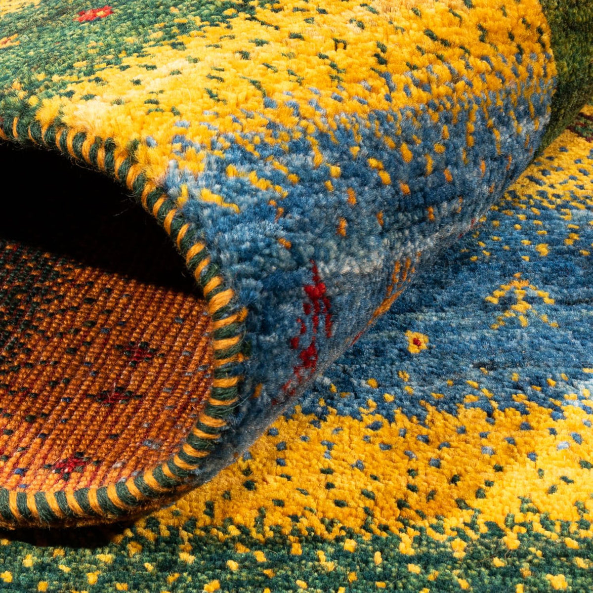 Gabbeh Teppich - Loribaft Perser - Royal - 212 x 161 cm - grün