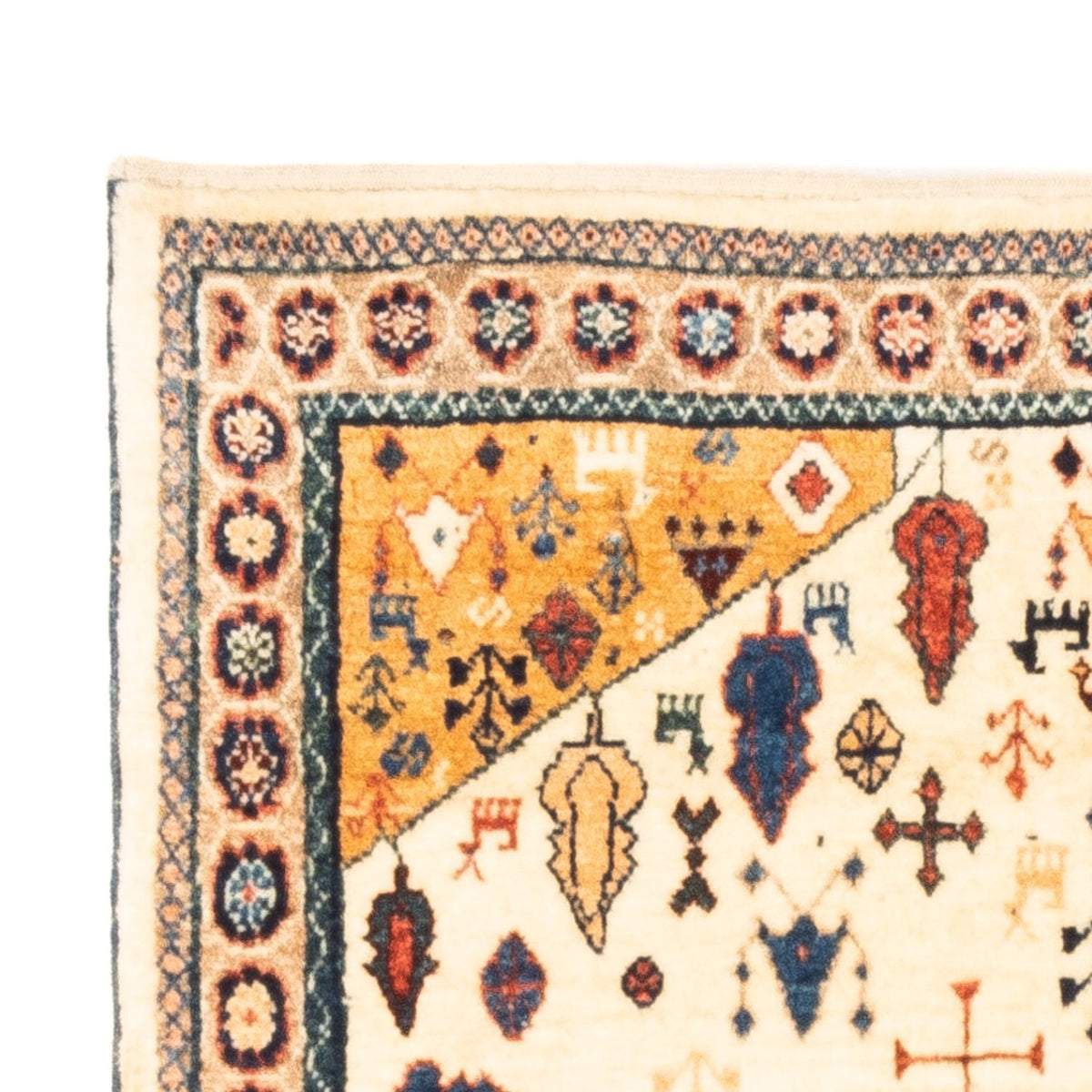 Gabbeh Persisch Teppich 92x132cm - Perserteppich Wollteppich