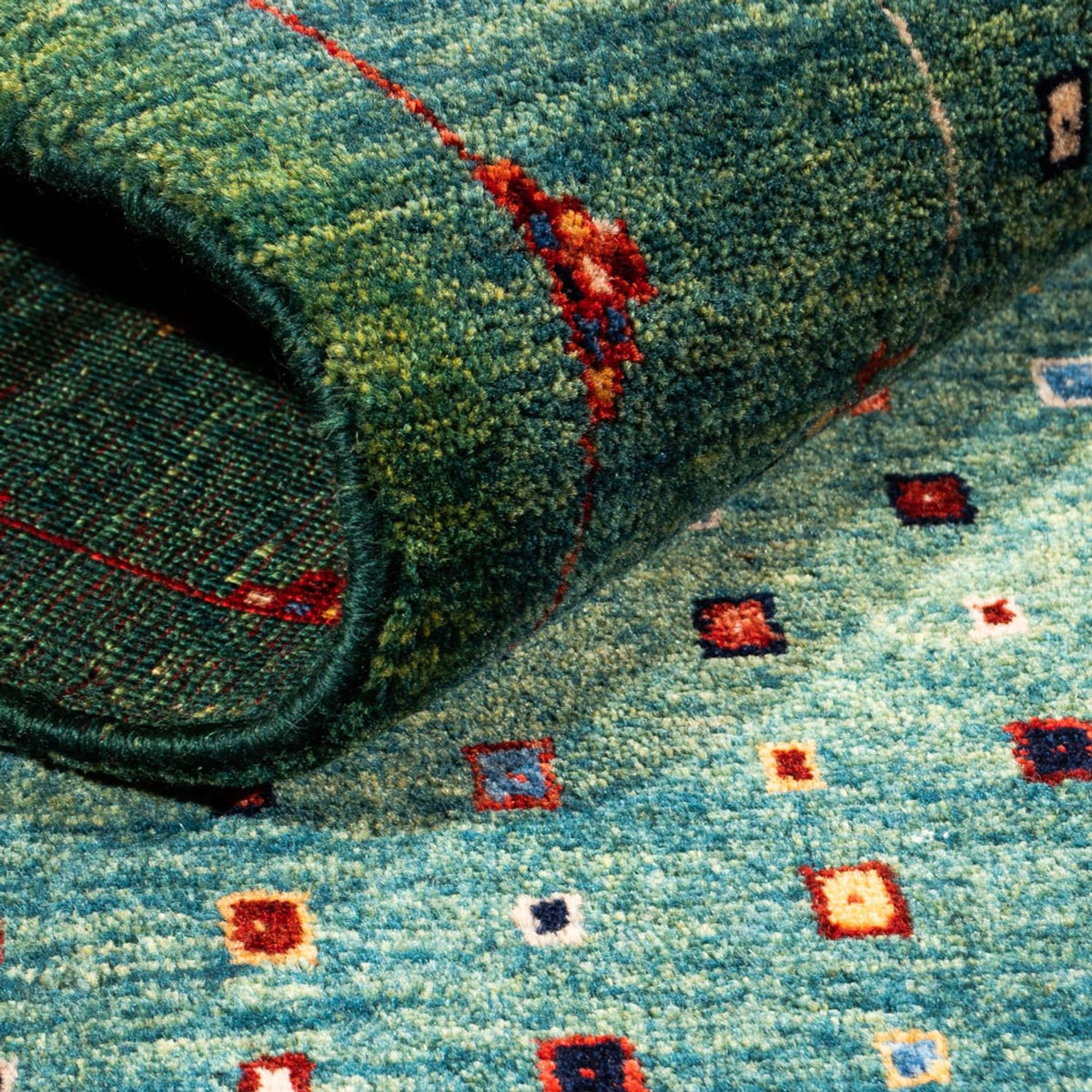 Gabbeh Teppich - Perser - 163 x 84 cm - grün