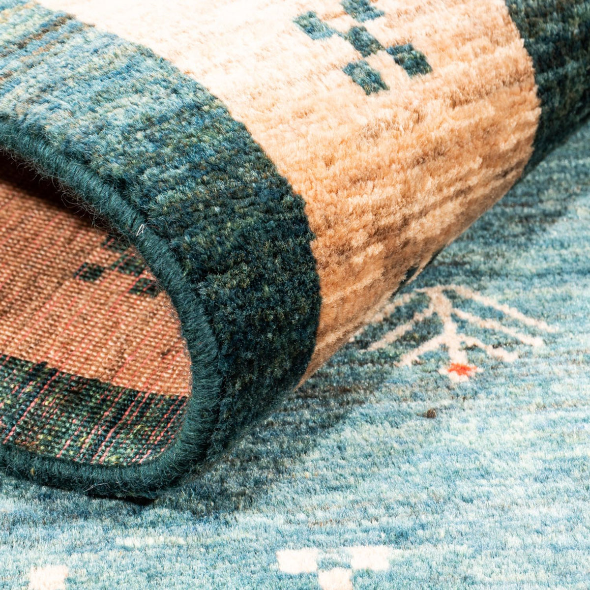 Gabbeh Teppich - Perser - 146 x 102 cm - grün